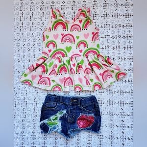 Rainbow & hearts outfit